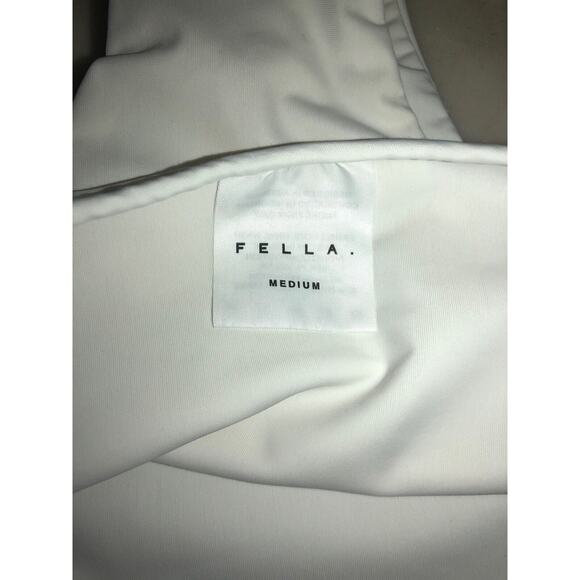 FELLA FINN ONE PIECE SWIMSUIT USED SZ medium White Strappy Mesh Sexy - Picture 8 of 9